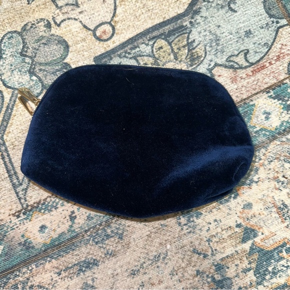 Dior Velvet Midnight Blue Clutch / Cosmetic Bag - Picture 3 of 6